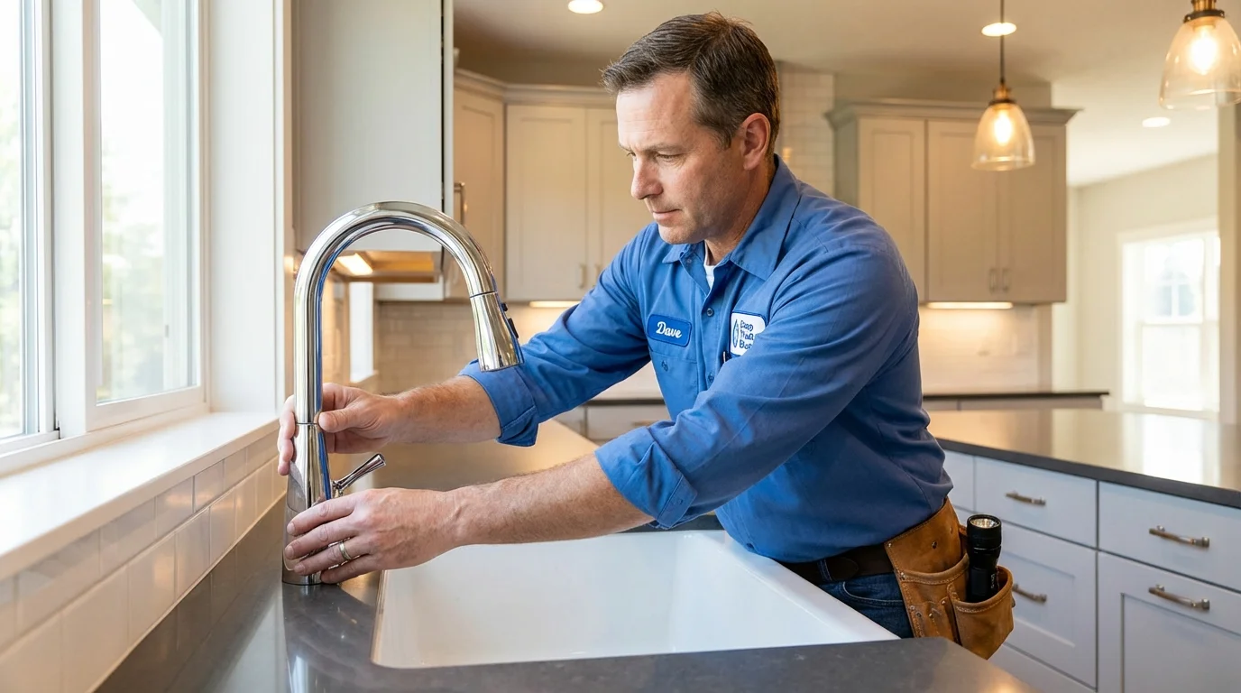 Kitchen faucet installation by Johns Plumbing LLC in Tye